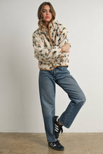 Load image into Gallery viewer, Floral Print Fluffy Fleece Jacket - BM811