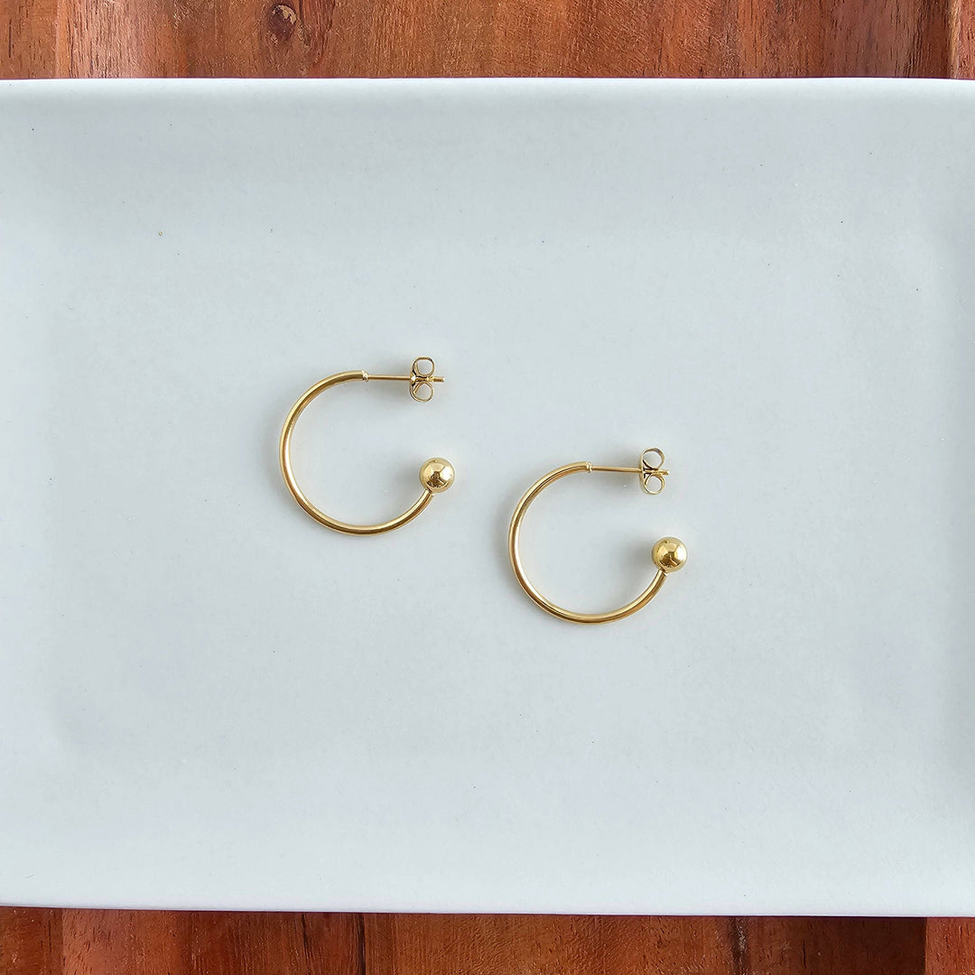 Magnolia Hoops - Black // Jewelry, Earrings, Fall SS237