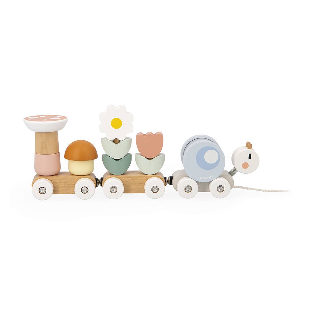 Sweet Cocoon Snail Pull-Along Stacker Train