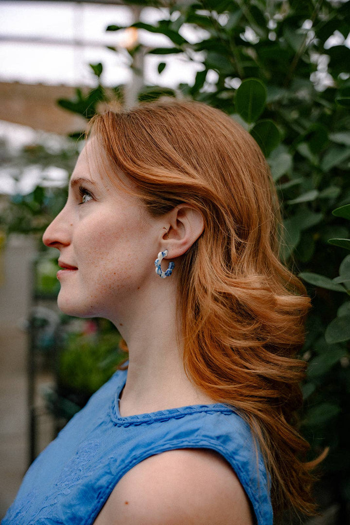 Flora Mini Hoops - Greek Goddess Blue // Flower Summer SS527