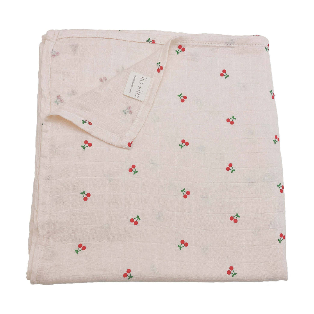 Bamboo Muslin Swaddle Blanket (Cherry) AL22