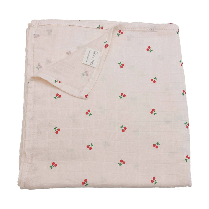 Bamboo Muslin Swaddle Blanket (Cherry) AL22