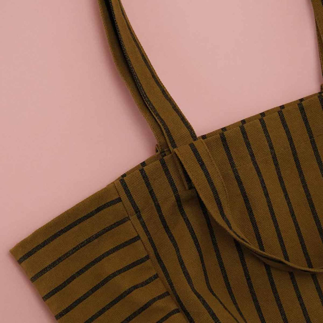 ELISABETH TOTE BAG TENNIS BLACK /  OLIVE