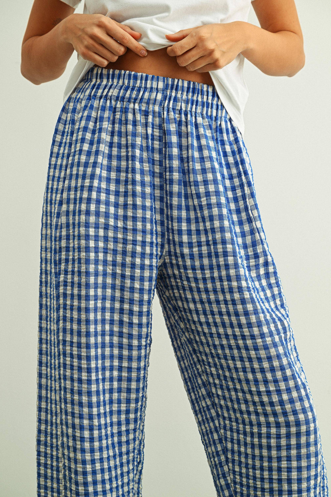 GINGHAM PANTS MM861