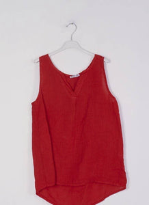 Lea & Luc 100% Linen Tank Top REF. 38009