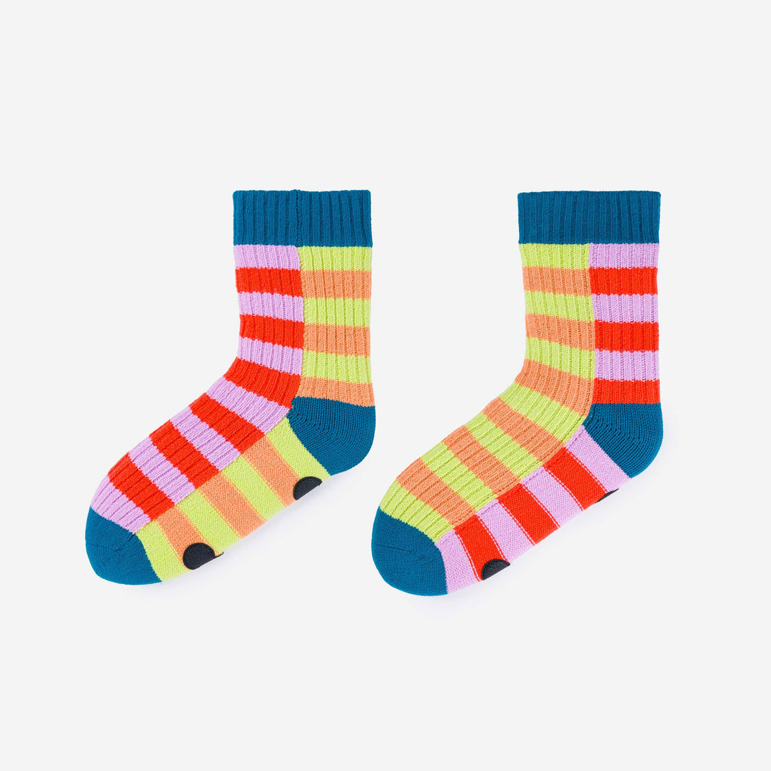 Super Stripe Knit House Socks VR983