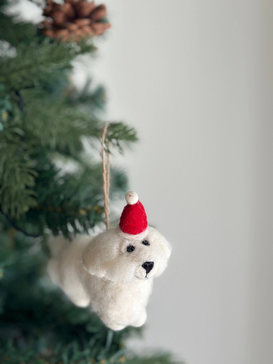 Felt Ornament - White Maltese Dog GN28