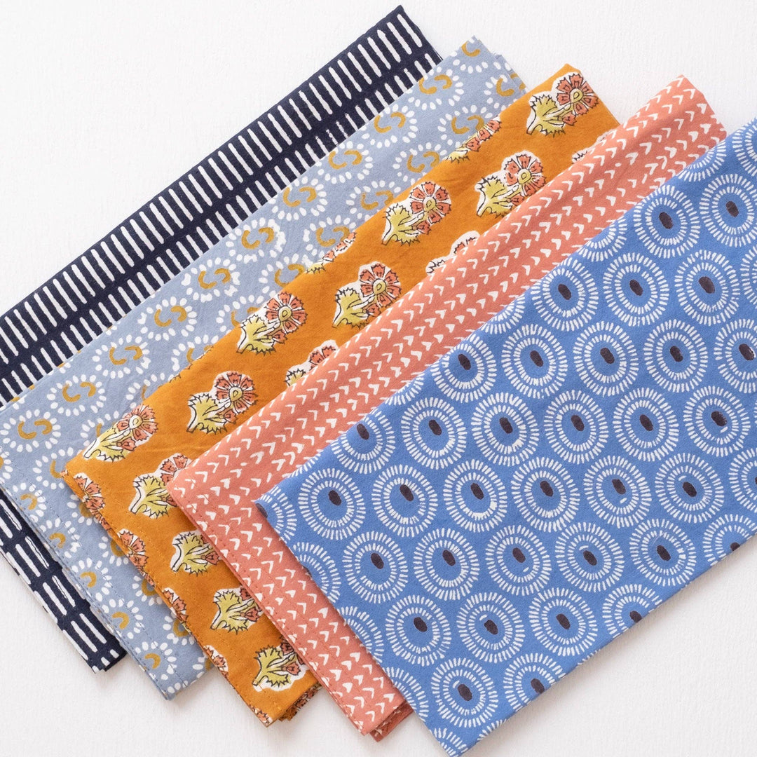Malin Gold Block Printed Napkins - set of 4 GM13