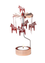 Load image into Gallery viewer, Rotary Candleholder, Dala Horse, Red