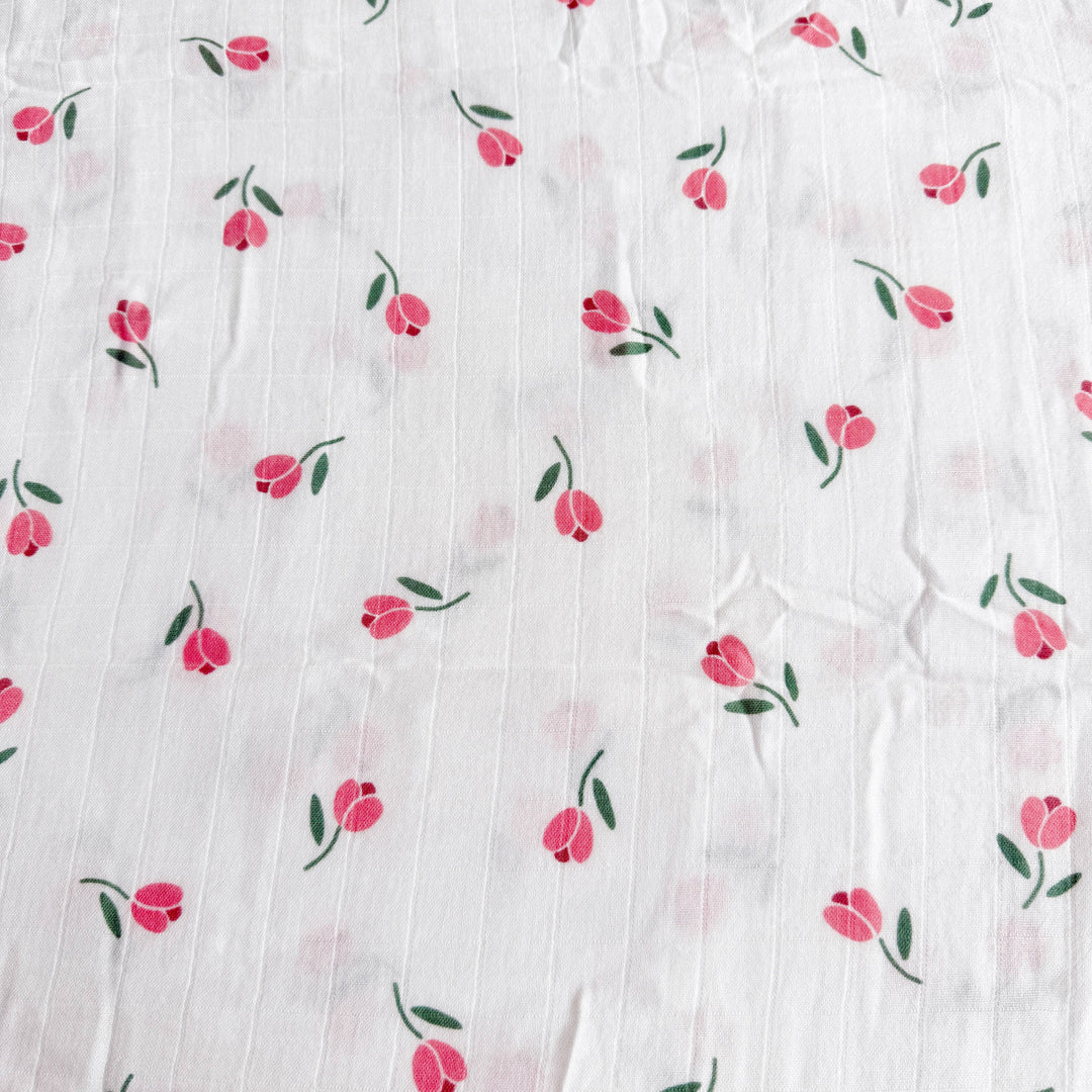Bamboo Muslin Swaddle Blanket (Tulip) AL23