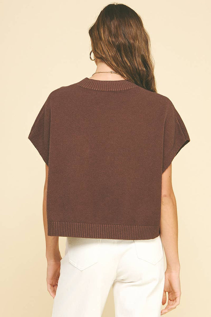 DROPPED SHOULDER SWEATER TOP - 4739W