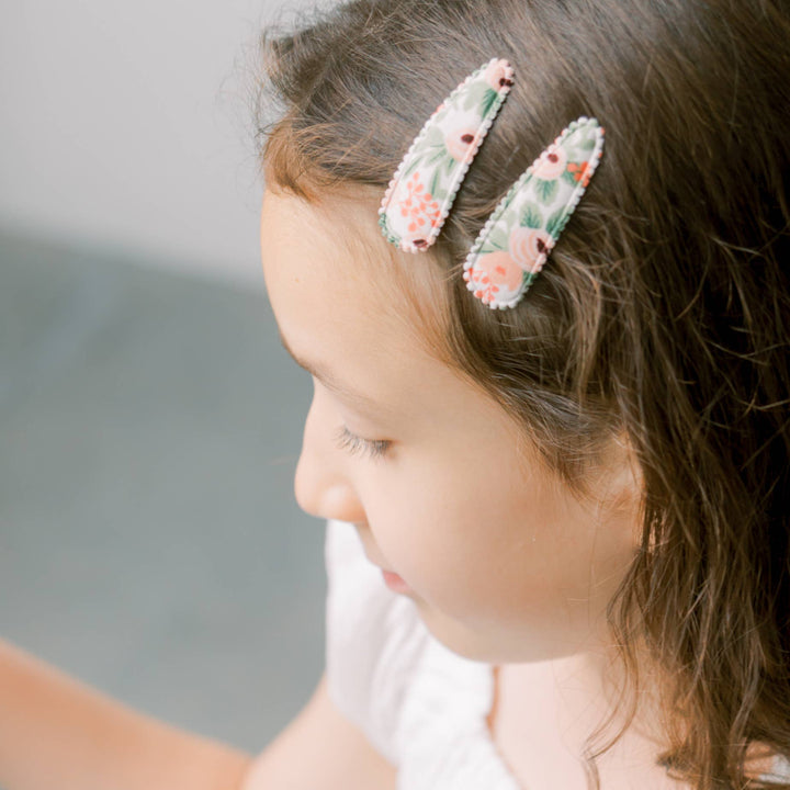 Autumn Floral Fabric Hair Clips FC99