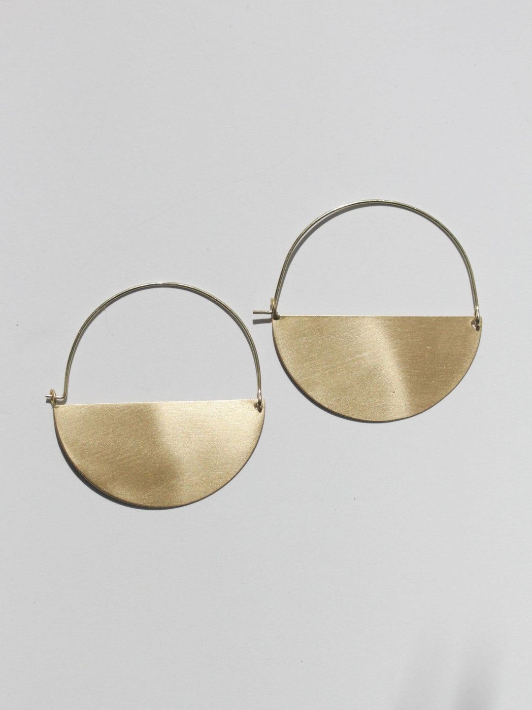 RK10 Matte Gold Half Moon Earrings