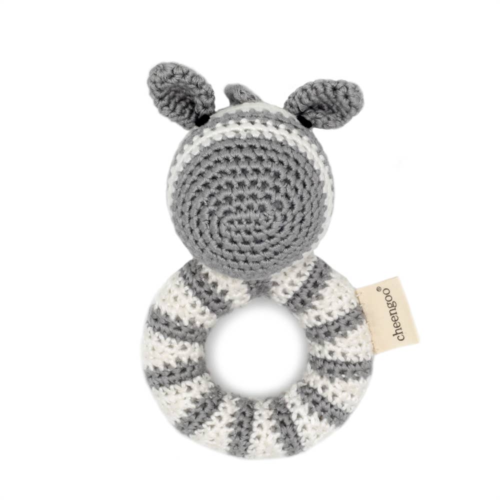 Zebra Ring Rattle – Silly Daisy