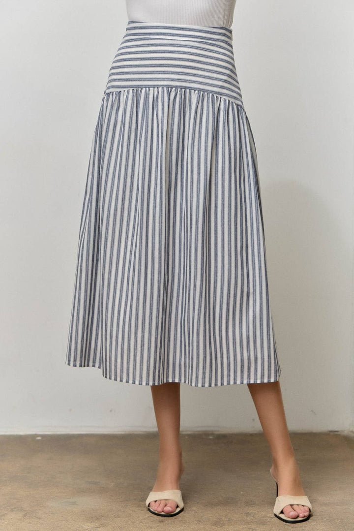 STRIPED COTTON SKIRT ML352