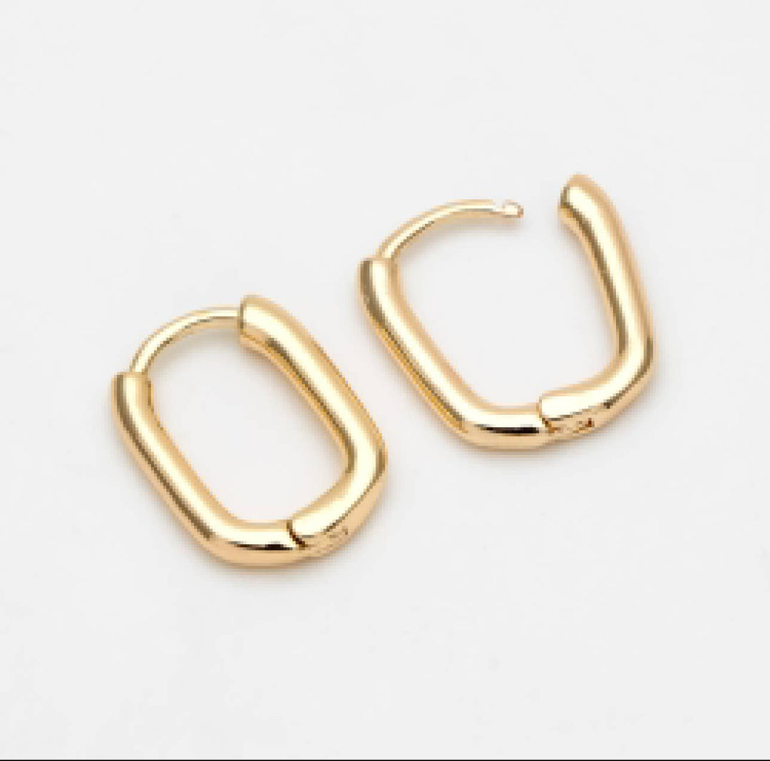 The Brileigh hoops 18k gold plated earrings-huggies BR22