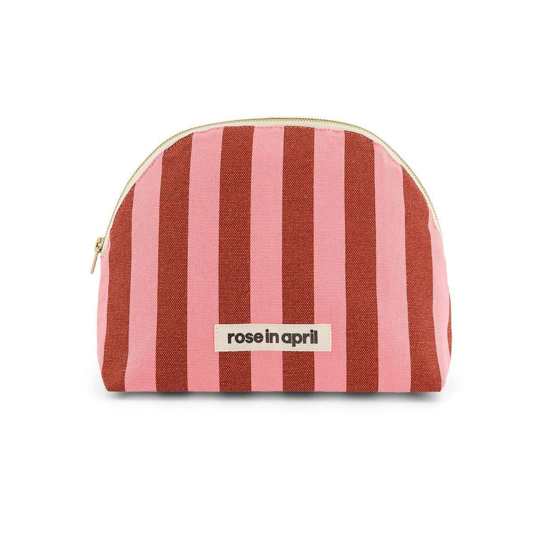 MARGAUX TOILETRY BAG STRIPES  BRICK / PINK