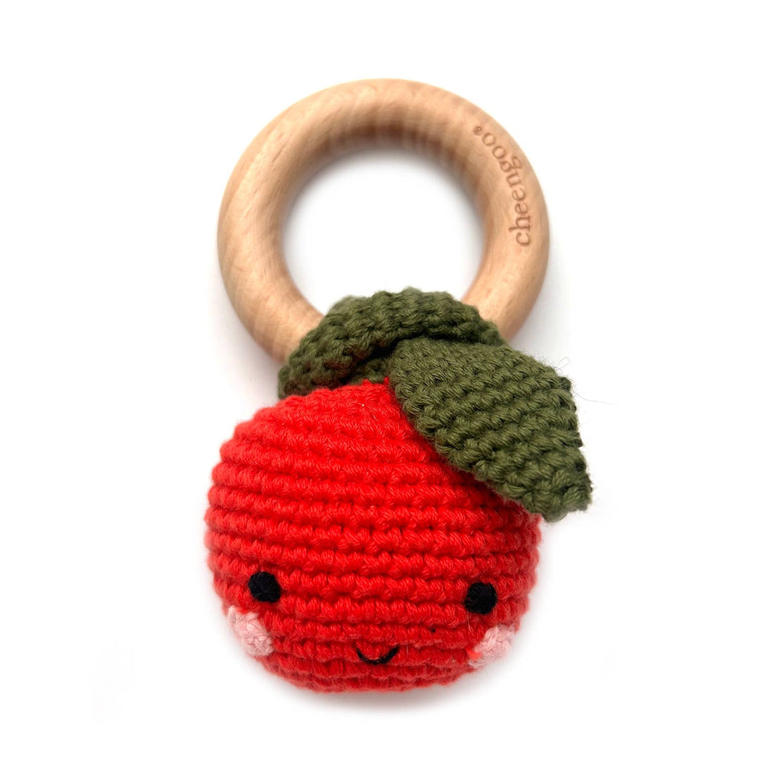 Crocheted Apple Teething Rattle CG97