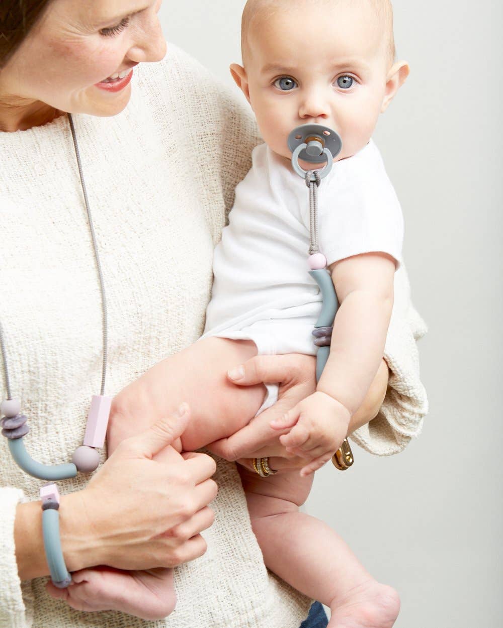 Pewter Balance Teething Necklace