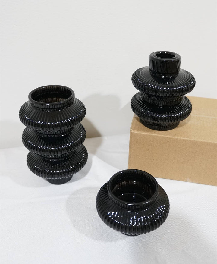 Taper/Tea Light Candlesticks, Stackable/Revers CandleHolders H66