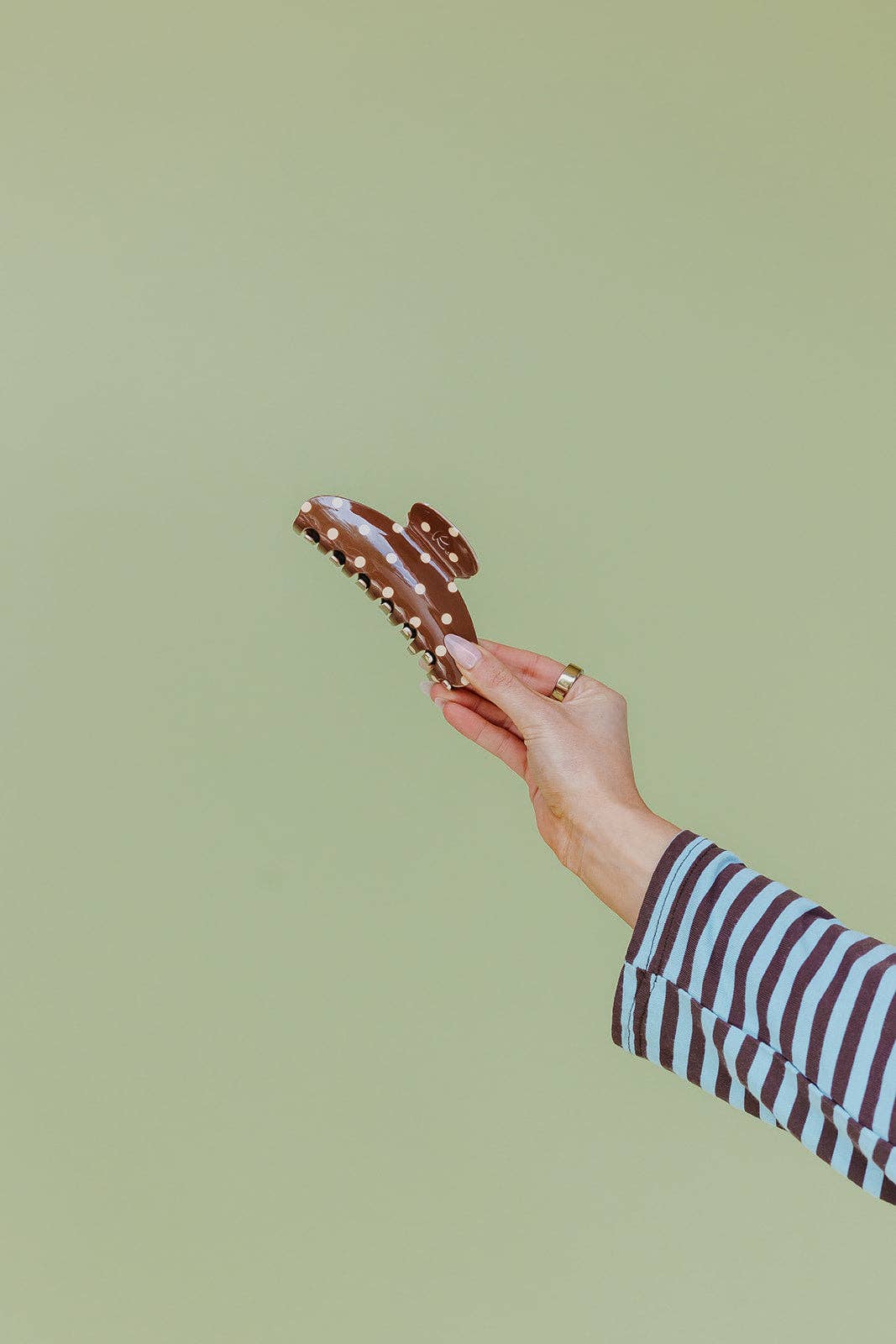POLKA DOT &amp; STRIPED OVERSIZED CLAWS KX22