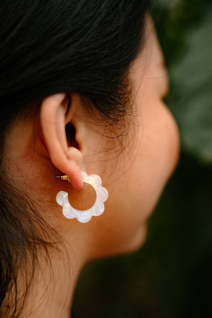 Flora Mini Hoops - Opalite // Spring, Earrings, Jewelry SSF23