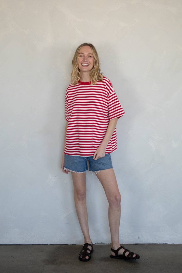Cassandra Striped Tee TBS45
