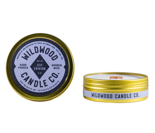 4 oz Leif Erikson Travel Tin Candle