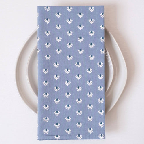 Aja Cloud Block Printed Napkins - set of 4
