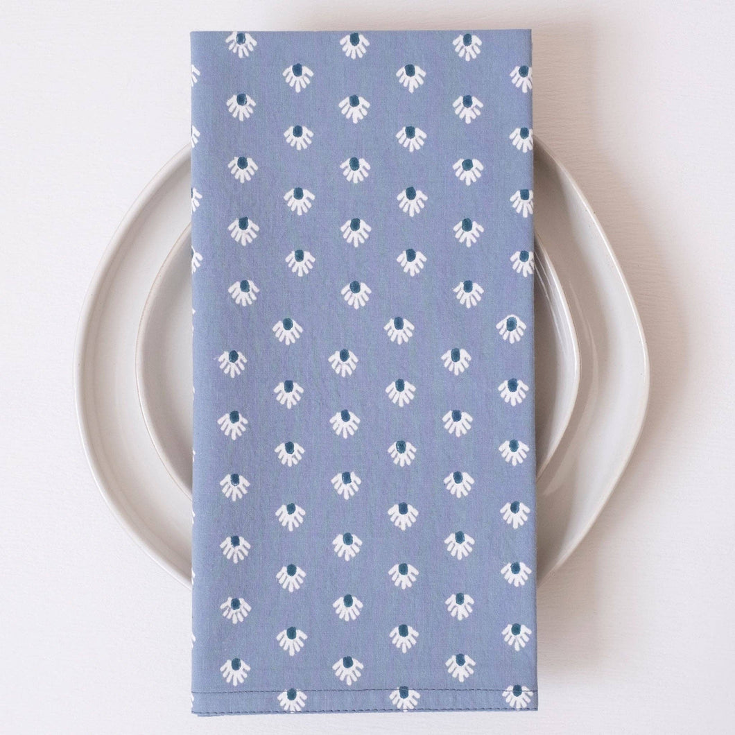 Aja Cloud Block Printed Napkins - set of 4
