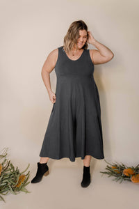 Lakeside Wide Leg Jumpsuit - Zinc Grey