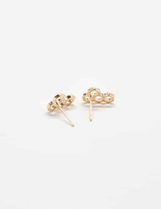 Gold Honeycomb Stud Earrings - Game Day, Holiday/Stocking Stuffer Jewelry