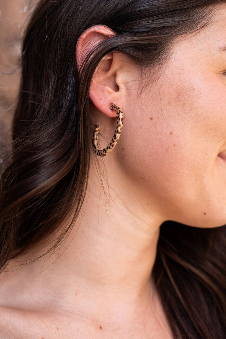 Camy Hoops - Brown Dot // Jewelry, Earrings, Fall SS96
