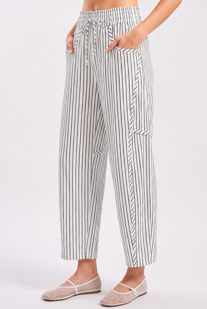 CB168 Pinstripe Drawstring Pants