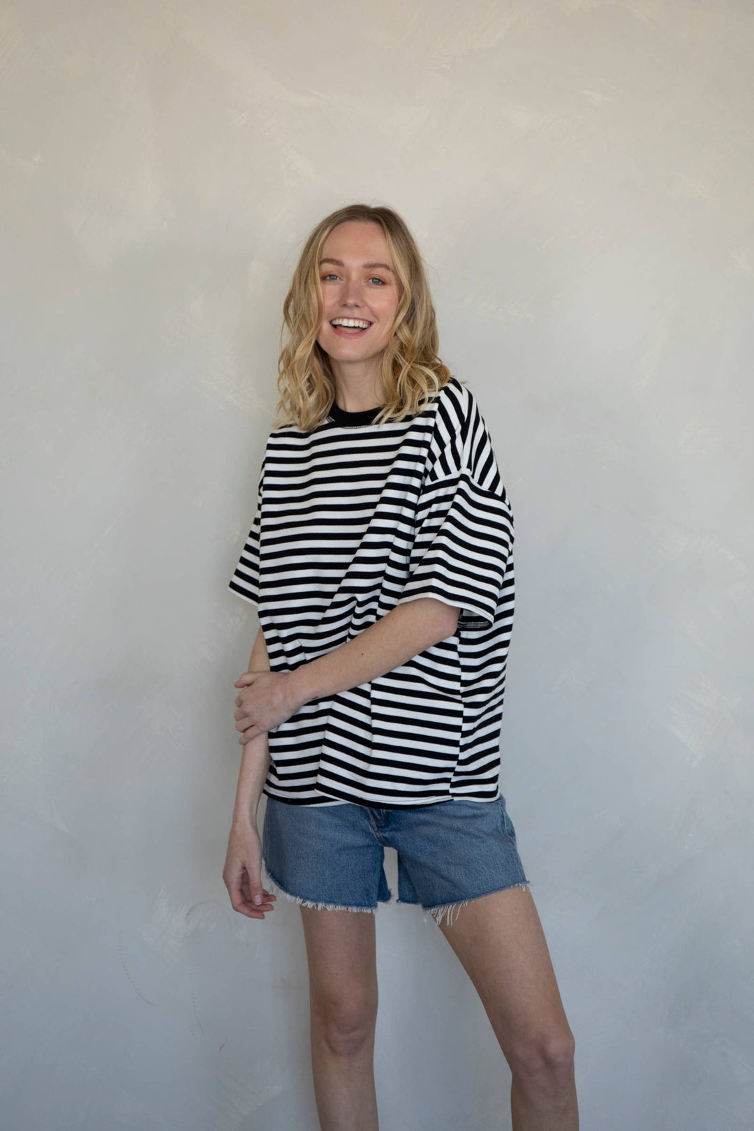 Cassandra Striped Tee TBS45