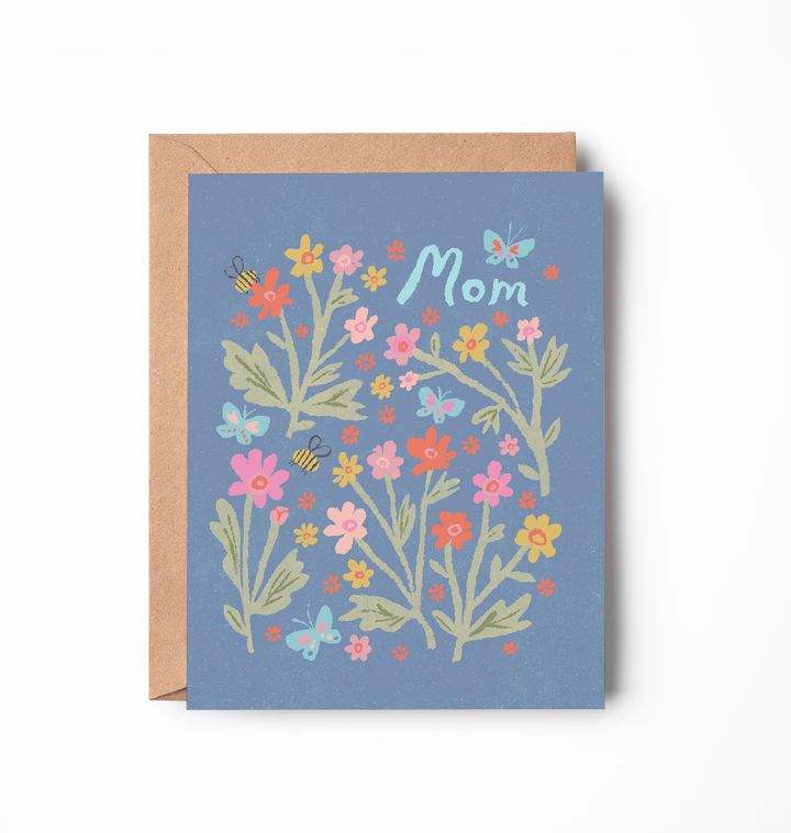 Blue Floral Mom Card | Sweet Mother&