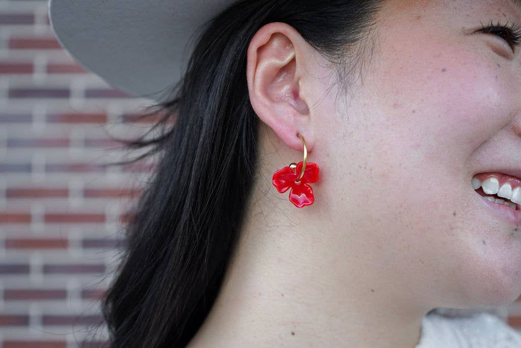 Magnolia Hoops - Poppy Red // Jewelry, Earrings, Fall SSF43
