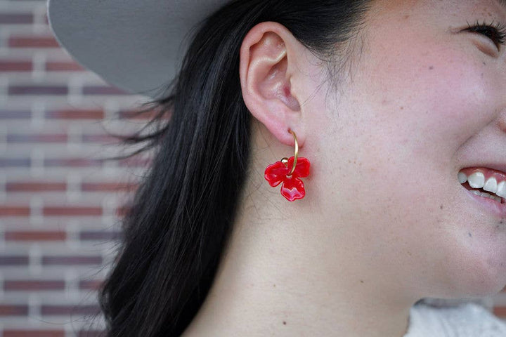 Magnolia Hoops - Poppy Red // Jewelry, Earrings, Fall SSF43