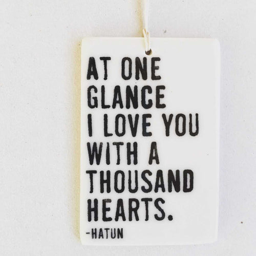 At one glance I love you with a thousand hearts