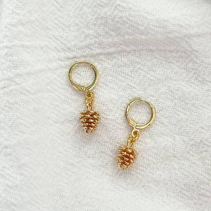 Pinecone Hoop Earrings NC237