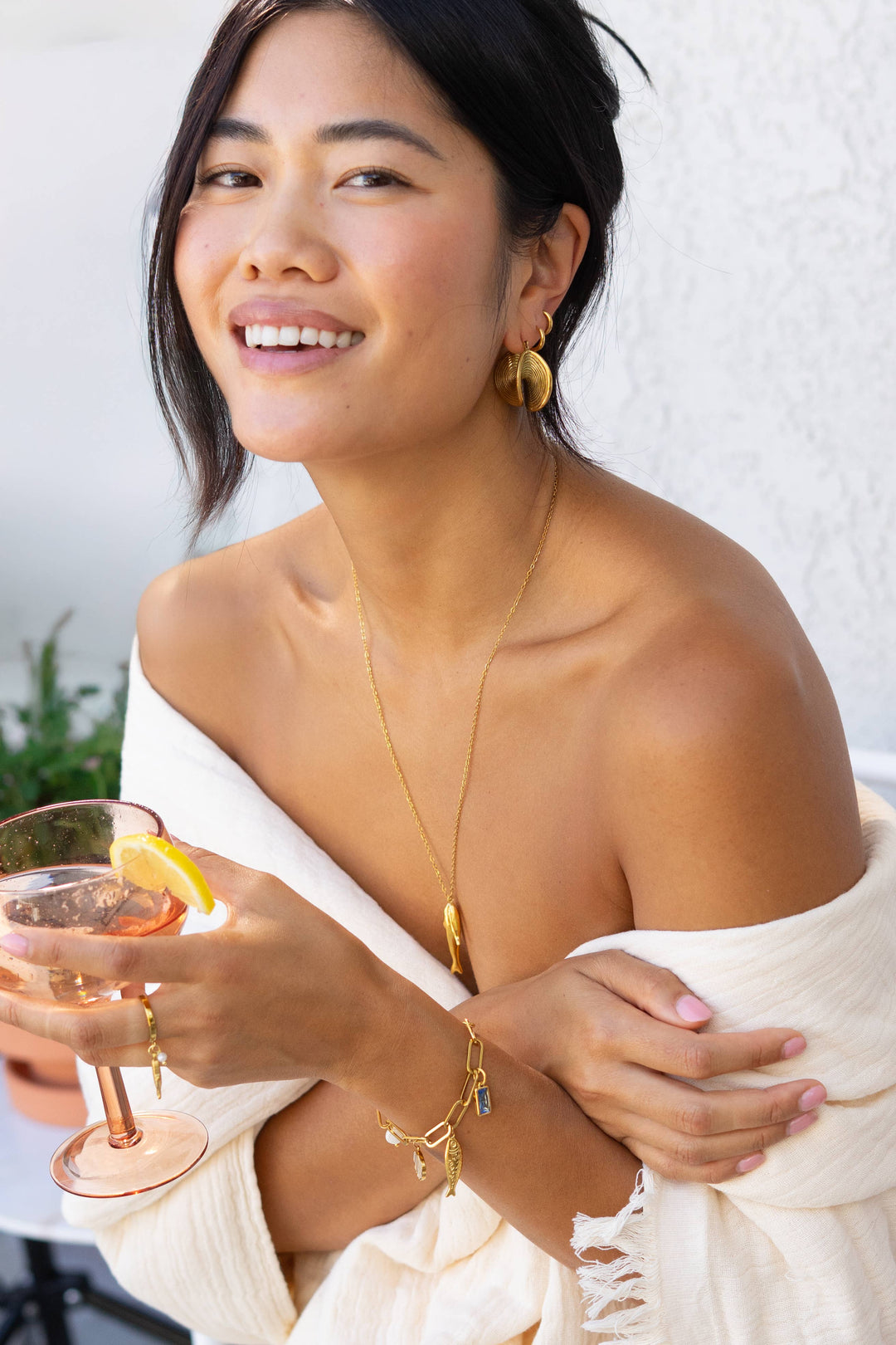 Calypso Hoops - 18K Gold Plated or Stainless Steel PJ398