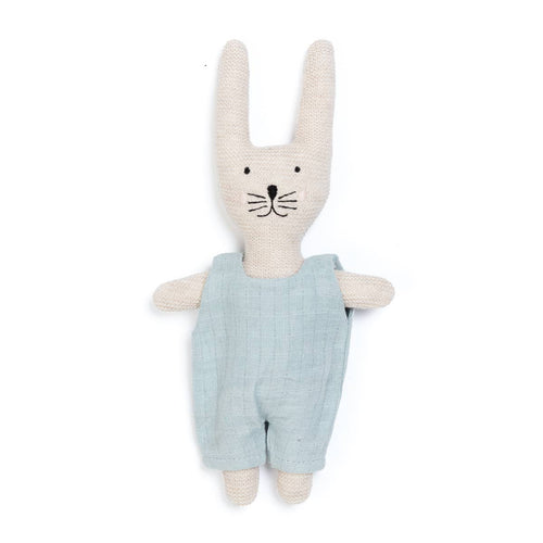 Cotton Knit Child's Rattle Toy: Rabbit