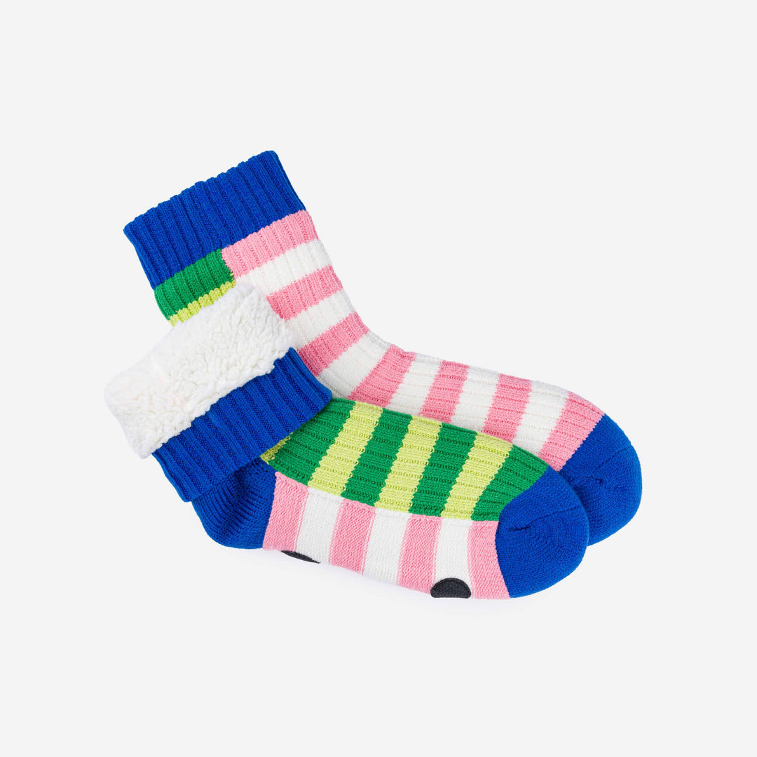 Super Stripe Knit House Socks VR983