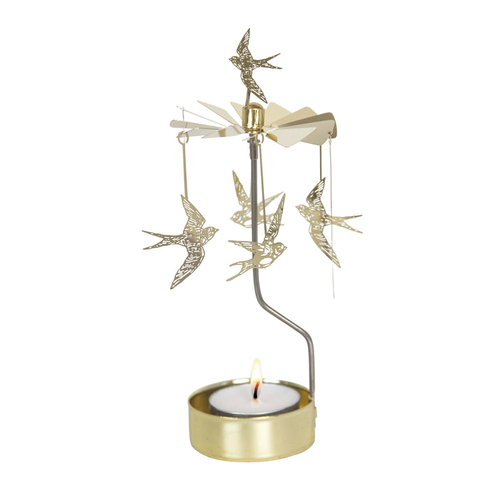 Gold Swallow Rotary Candleholder