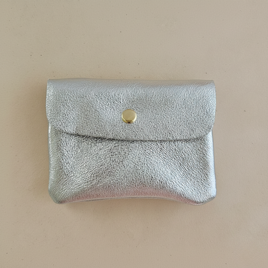 Cowhide leather coin purse Kangoobis: Léo clair