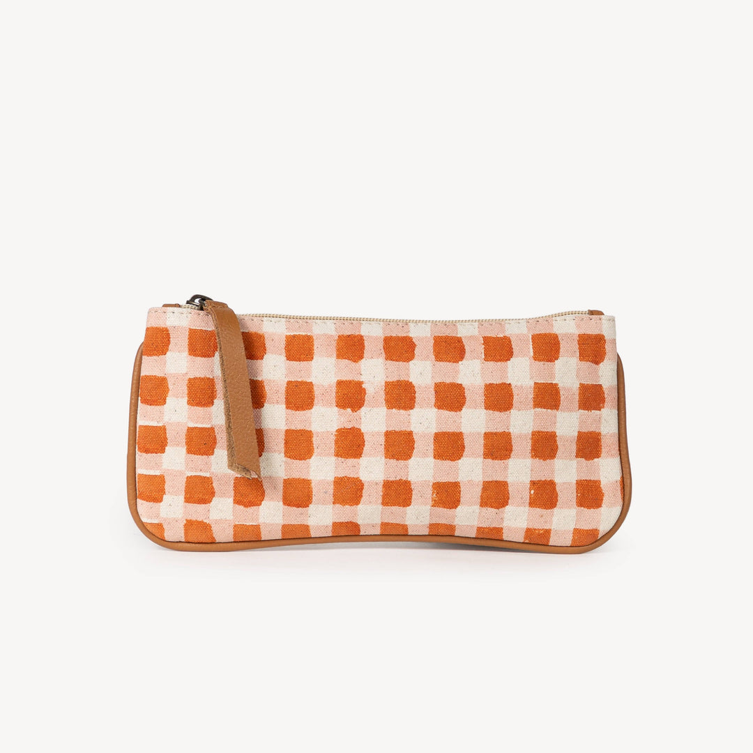 Pencil Pouch - Harvest Gold Gingham joyn15