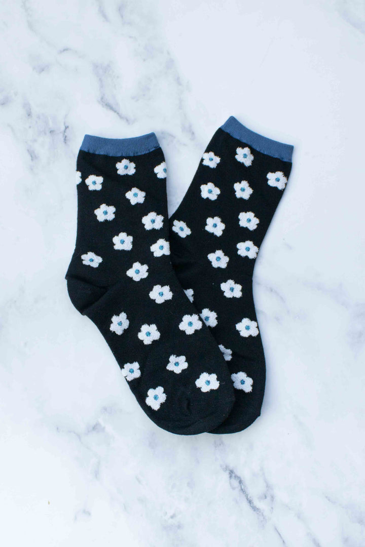 Pastel Color Mix Floral Socks