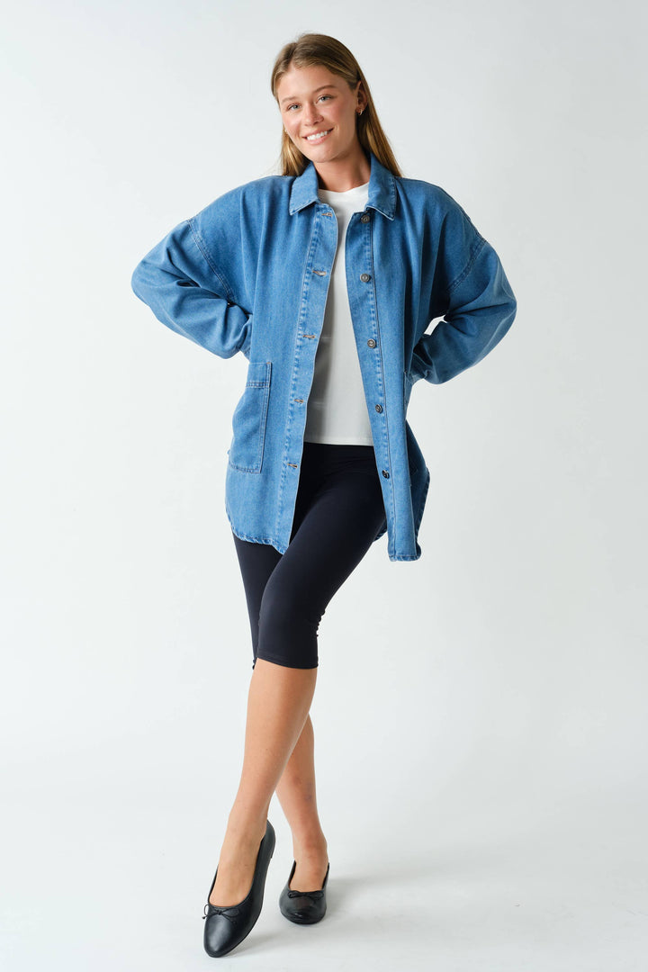 Denim Oversized Shacket MN8