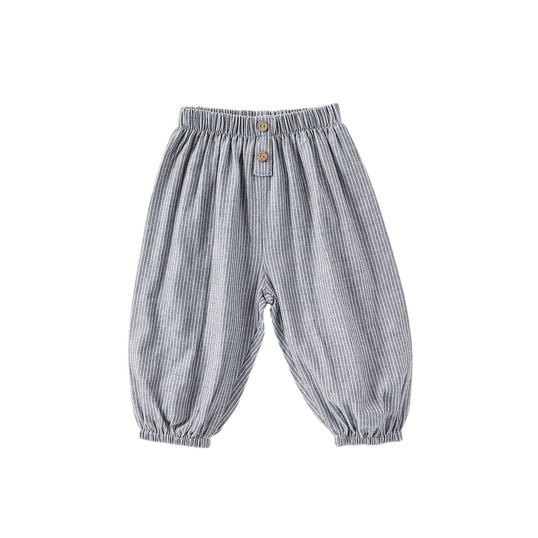 Children’s Summer Breathable Striped and Plaid Fashion Casual Pants – Home Trousers