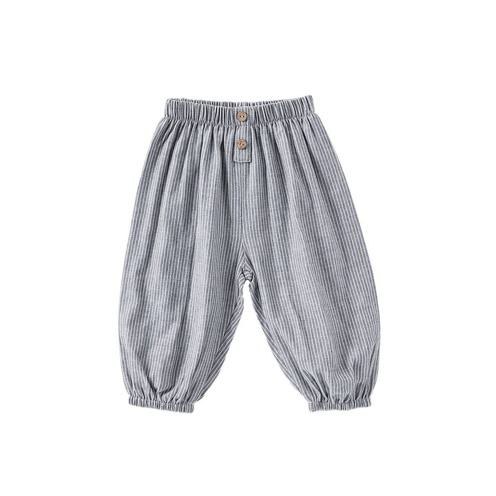 Children’s Summer Breathable Striped and Plaid Fashion Casual Pants – Home Trousers
